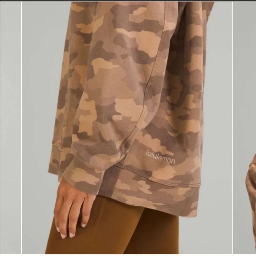 Lululemon Perfectly Oversized Crew Beige Camo
